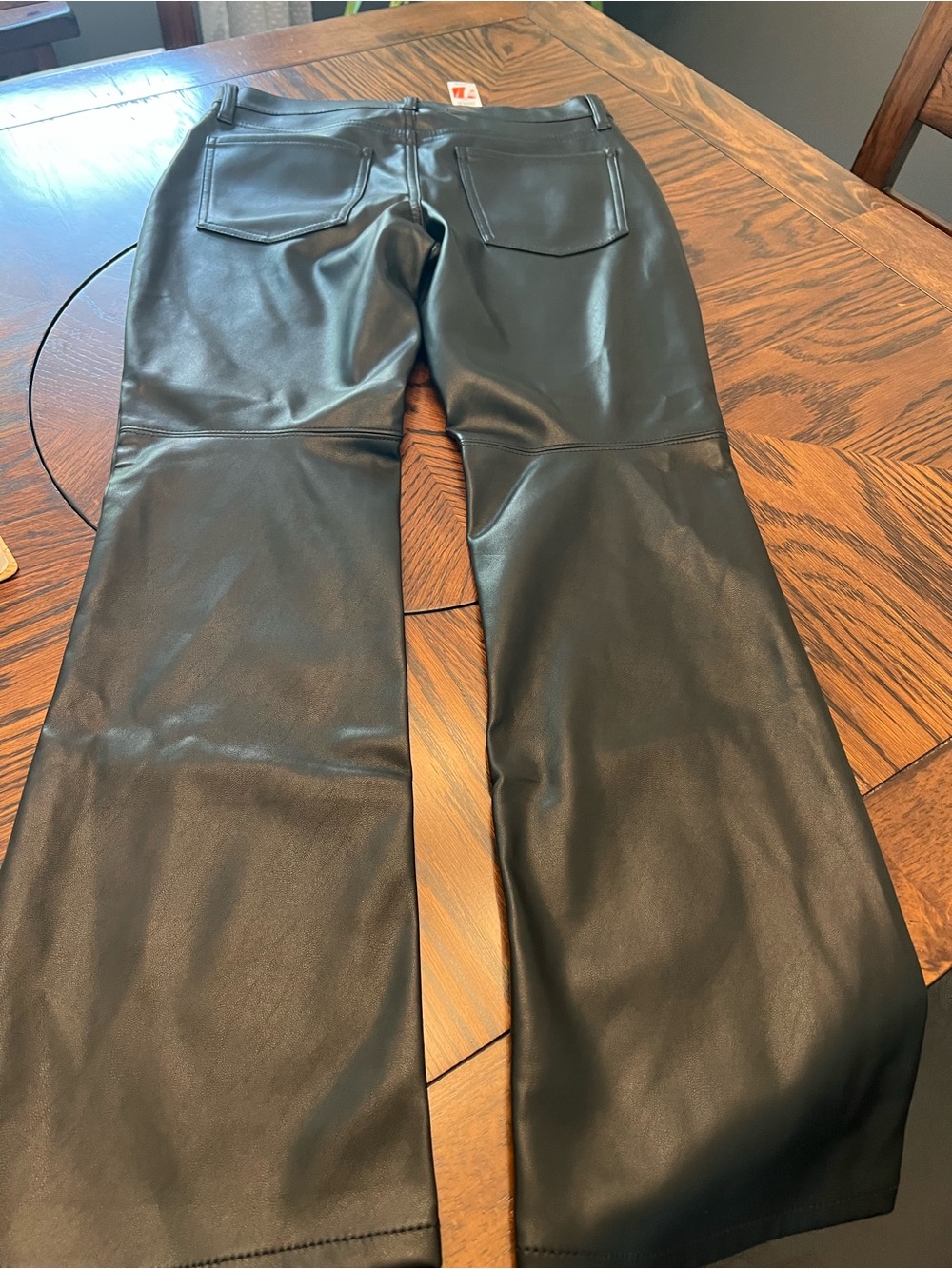 Banana Republic Women’s Black Faux Leather Bootcut Mid Rise Petite 4P 27" # 755 - Picture 5 of 14